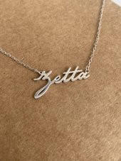 Zetta Yazılı 925 Ayar Gümüş Kolye 2,30 Gram - 1