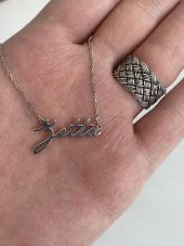 Zetta Yazılı 925 Ayar Gümüş Kolye 2,30 Gram - 2