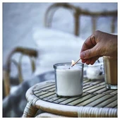 IKEA Jamlık Cam Kapta Kokulu Mum Açık Bej 40 Saat Yanma Süreli thumbnail 2