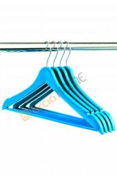 3lü Ahşap Görünümlü Plastik Elbise Askısı - 2