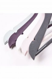 3lü Ahşap Görünümlü Plastik Elbise Askısı - 6