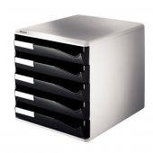 Leitz Evrak Rafı Çekmeceli Plastik 5 Lİ Siyah 5280 thumbnail 2