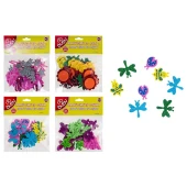 Bu-Bu Sticker Simli Çiçek Pvc 24 LÜ BUBU-STS005 - 2