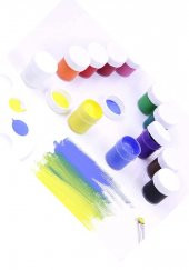 Guaj Boya 12 Renk x 20 Ml Su Bazlı Tüp 1 Paket Südor Guaj Boya Seti Şişe İçerisinde 12 li thumbnail 4