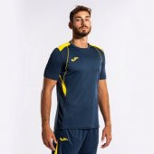 joma championship vii short sleeve t-shirt navy yellow - 2