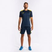 joma championship vii short sleeve t-shirt navy yellow - 3