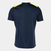 joma championship vii short sleeve t-shirt navy yellow - 4