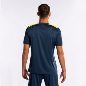 joma championship vii short sleeve t-shirt navy yellow - 5