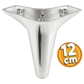 Aspen Lüks Mobilya Kanepe Koltuk Tv Ünitesi Baza Yükseltici Ayağı Ayakları 12 Cm Krom Plastik - 1