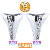 Seher 1 Çift Avangart Mobilya Kanepe Konsol Tv Ünitesi Koltuk Ayağı 18 Cm Krom Renk Ayakları thumbnail 1