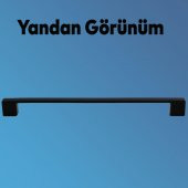 Mobilya Mutfak Banyo Dolabı Çekmece Dolap Kapak Kulpu Kulbu Mat Siyah 224 mm Metal Kulp - 5