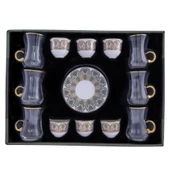 Decorium 18 Parça Kulplu Çay ve Mırra Takımı Hürrem M02028 thumbnail 2