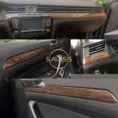 Passat B8 Parlak Siyah Konsol & Koyu Meşe Trim Maun Kaplama Full Set (Dark Oak) - 1