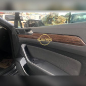 Passat B8 Parlak Siyah Konsol & Koyu Meşe Trim Maun Kaplama Full Set (Dark Oak) - 2