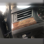 Passat B8 Parlak Siyah Konsol & Koyu Meşe Trim Maun Kaplama Full Set (Dark Oak) - 5