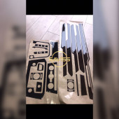 Passat B8 Parlak Siyah Konsol & Koyu Meşe Trim Maun Kaplama Full Set (Dark Oak) - 7