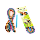 Sırımsı Quiling Seti Kağıt Katlama Kıvırma Sanatı Quilling 5 mm x 30 cm - 1