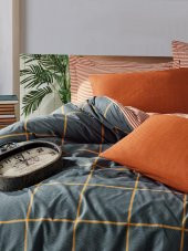 Cotton Box Modern Tek Kişilik Nevresim Takımı Stark Tarçın thumbnail 2