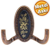 Palmira Duvar Vestiyer Askısı Metal Dolap Elbise Havlu Askılığı Antik Bakır Askı Askılık thumbnail 1