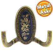 Palmira Duvar Vestiyer Askısı Metal Dolap Elbise Havlu Askılığı Antik Sarı Askı Askılık - 1