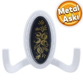 Palmira Duvar Vestiyer Askısı Metal Dolap Elbise Havlu Askılığı Beyaz Siyah Askı Askılık thumbnail 1