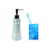 ZBOSP-C276 SIVI SABUNLUKDİŞ FIRÇALIK 2 Lİ BANYO SETİDENİZ FENERİ VE MAVİ ÇİÇEKLİ - 3