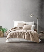 Cotton Box Plain Tek Kişilik Nevresim Takımı Vizon - Krem - 1