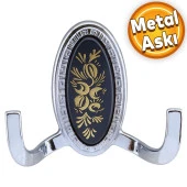 Palmira Duvar Vestiyer Askısı Metal Dolap Elbise Havlu Askılığı Krom Askı Askılık thumbnail 1