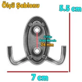 Palmira Duvar Vestiyer Askısı Metal Dolap Elbise Havlu Askılığı Krom Askı Askılık thumbnail 3