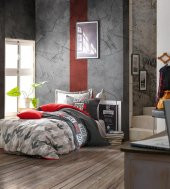 Cotton Box Genç Odası Tek Kişilik Nevresim Takımı Rock Kırmızı - 1