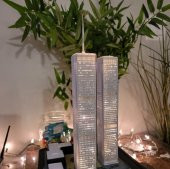 İkiz Kuleler Twin Towers Işıklı Minyatürü NYC Dev Boy (2 Adet Kule) - 1