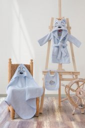 Cotton Box Bebek Banyo Seti Bear Mavi - 1