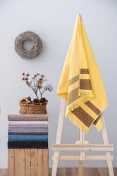 Cotton Box 100 Pamuk Twins Havlu 75x150 Sarı - 1