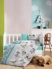 Cotton Box Flanel Bebek Nevresim Takımı Dalmaçyalı Mint - 1