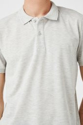 KOTON Erkek Gri Polo Yaka T-Shirt thumbnail 5