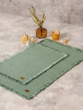 Cotton Box Bath Rug Set Yeşil 75x125 60x90 - 1