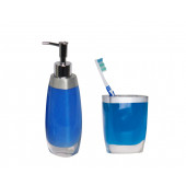 ZBOSP-C290 SIVI SABUNLUKDİŞ FIRÇALIK 2 Lİ BANYO SETİGRİ MAVİ - 3