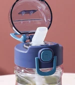 Diller 800 ml Mor Pipetli Spor Okul ve Günlük Matara Kilitli Kapak Tritan Malzeme thumbnail 2