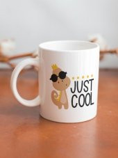 Just Cool Yazılı Dinazor Özel Tasarım Baskılı Kupa Bardak Hediye Çay-Kahve Bardağı - 2