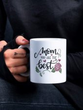 Anne Temalı Yazılı Özel Tasarım Baskılı Kupa Bardak Hediye Çay-Kahve Bardağı Anneler Günü - 1