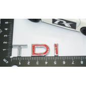 DK Tuning TDi Çift Kırmızı Bagaj Krom ABS Yazı Logo Skoda İle Uyumlu thumbnail 4