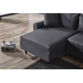 KAGU CORNER FLAVİA KÖŞE TAKIMI PUFLU KOYU GRİ - 2