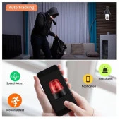 3 Lü Kamera Seti Wifi 360 Derece Panoramik Ampul Kamera Güvenlik Kamerası Gece Görüşlü Sesli - 8