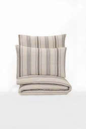 Cotton Box Natureforce İpliği Boyalı Tek Kişilik Nevresim Takımı Neoma Vizon thumbnail 3