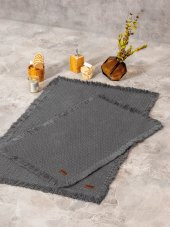 Cotton Box Bath Rug Set Antrasit 75x125 60x90 thumbnail 1