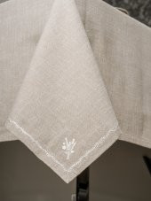 Cotton Box Keten Masa Örtüsü Takımı Pera Toprak 175x240 - 4