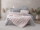 Cotton Box Natureforce İpliği Boyalı Tek Kişilik Nevresim Takımı Duo Mavi thumbnail 1