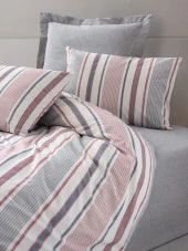 Cotton Box Natureforce İpliği Boyalı Tek Kişilik Nevresim Takımı Duo Mavi thumbnail 2