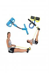 Body Trimmer Egzersiz Aleti El Ayak Egzersiz 4lü Direnç Lastiği Mavi Renk Karın Aleti - 2