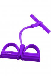 Body Trimmer Egzersiz Aleti El Ayak Egzersiz 4lü Direnç Lastiği Mor Renk Karın Aleti - 1